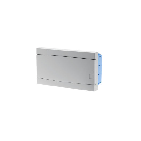 COFFRET A ENCASTRER 12 MODULES IP40 GRIS, PORTE GRISE